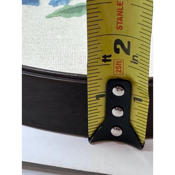 MCM Botanical Embroidery Oval Frame Crewel Floral Wall Art Needlepoint Vtg - Picture 11 of 11